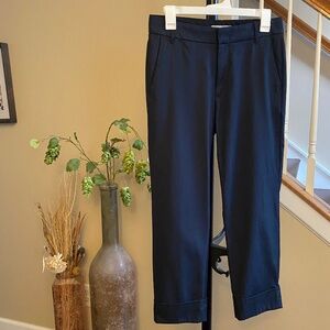 Vince Cuffed Straight Leg Dress Pants Japanese Cotton in Dark Navy Size 4